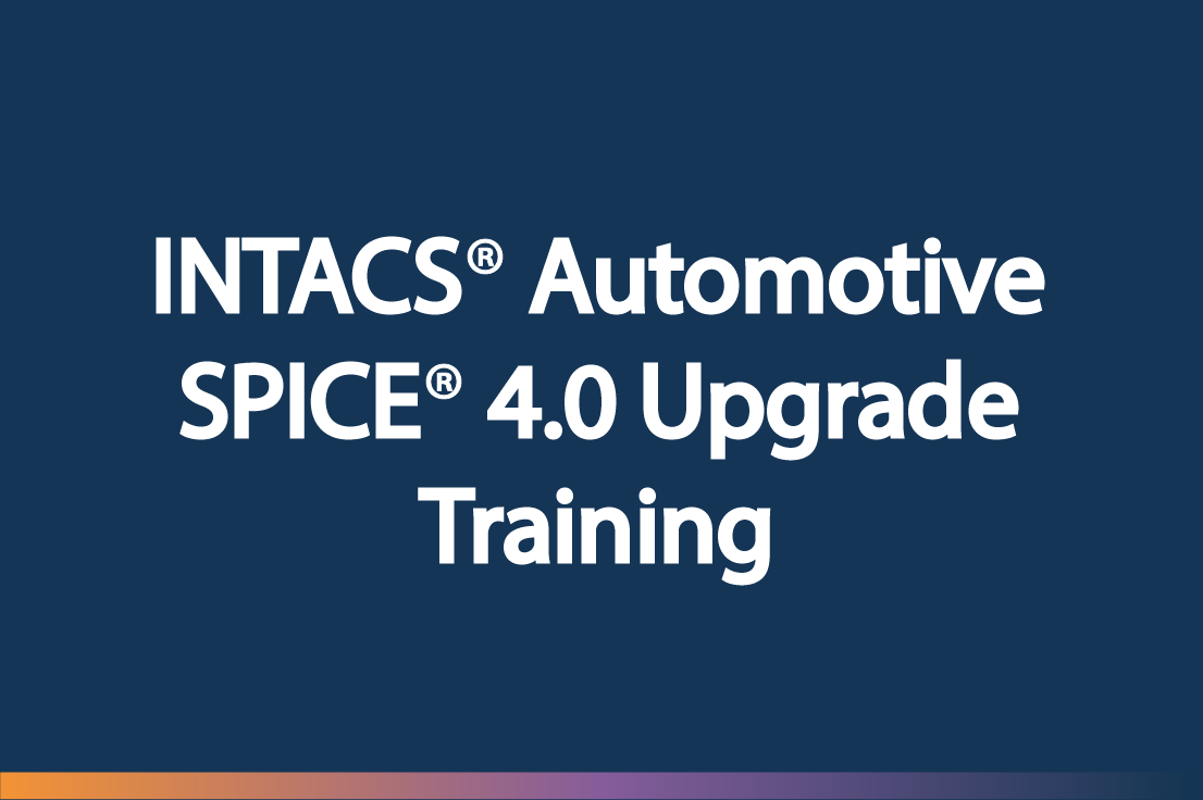 intacs​ ​Automotive SPICE®​​ 4.0 ​Upgrade Training